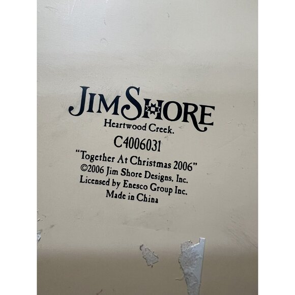 Jim Shore Snowman Family Heartwood Creek Enesco Plate 7” Christmas 2006 - Picture 9 of 9